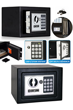 Daflong PROFESSİONEL ELEKTRONİK ŞİFRELİ PASLANMAZ PARA KASASI EV&İŞ&OTEL&OFİS TİPİ PASLANMAZ KASA