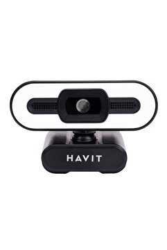 Havit HV-HN24G Full HD Pro 2K Webcam Otomatik Odaklama LED Işıklı Mikrofonlu