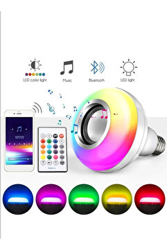 Genel Markalar Bluetooth Hoparlörlü,RGB li,kumandalı MüzikÇalar Ampul Artık TelefondakiMüziğinizin Sesi Ampullerde