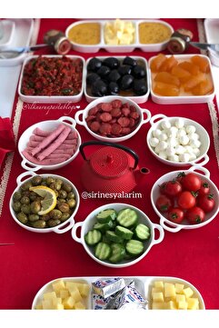 şirineşyalarım 3 Lü Porselen Meze Tabak / Küçük Boy