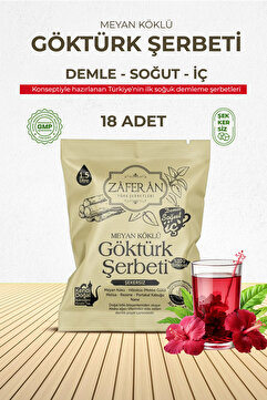 Zaferan Türk Şerbetleri Zaferan Göktürk Şerbeti 18x1.5 Lt. Meyan Kökü Şerbeti Ramazan Şerbeti Doğal Şerbet
