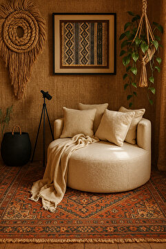 S Home Design Concept Natura Düz Berjer, Teddy, Beyaz