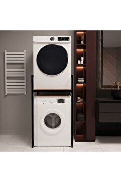 eportatif Banyo Rafı Çamaşır ve Kurutma Makinesi Dolabı Çam 1623