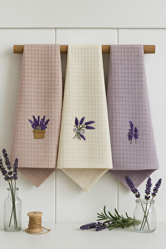 Pilloveland Kurulama Bezi - Nakışlı Mutfak Havlusu - 40 X 60 Cm - Yeni Renk - Lavanta