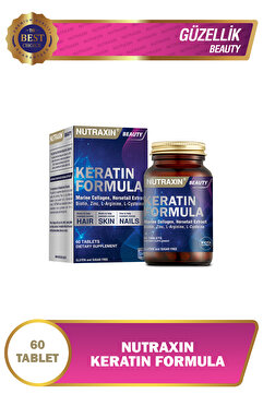 Nutraxin Keratin Formula Hair Nails Skin Takviye Edici Gıda 60 Tablet