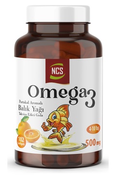 Ncs ® Omega 3 Balık Yağı 500 Mg Epa Dha 102 Softgel Portakal Aromalı Çocuklara Özel