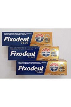 Fixodent Plus En Iyi Tutuş Diş Protez Yapıştırıcı Krem 40 gr X 3 Adet