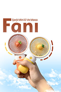 EN SİGA Şarjlı Masa Ve El Fan Taşınabilir Şarjlı Edilebilir Mibfan