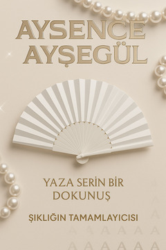 MODA Aysence.Ayşegül Beyaz Katlanır Yelpaze – Şık ve Zarif Yaz Aksesuarı