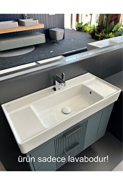 TURKUAZ Cerastyle Sharp 85 X 38 Cm Etajer Uyumlu Lavabo
