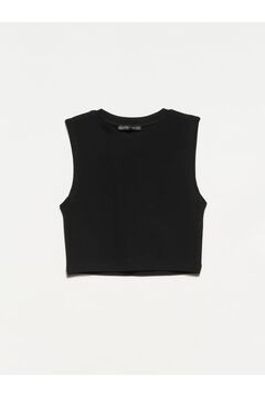 Dilvin 30125 Crop Top-siyah