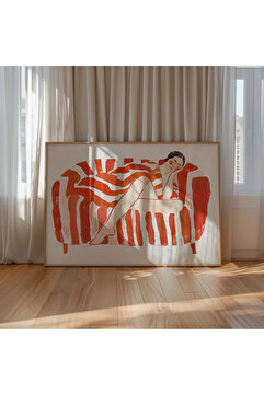 Dekorsiahome Tek Parça Ahşap Çerçeveli Oturma Odası Salon Mutfak Tablo TK0577