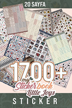 colortouch Little Joys Sticker Book -1700Adet Etiket - Ajanda, Günlük, Planlayıcı, Bullet Journal, Sticker Set