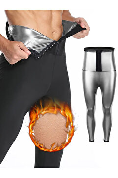 MİSTİRİK Sauna-Tayt Model Zayıflatan Termal Sauna Agraflı Spor Tayt
