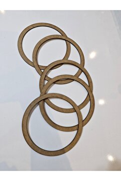 Sözen Home Design Sözen Home Ham Mdf Vidasız 25 Cm Çapında 5'li Kasnak Seti Düş Kapanı Ve Makrome Örgü Çemberi