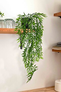 Lilac Home Yapay Çiçek Siyah Saksılı Sarkan Aeschynanthus Bitkisi