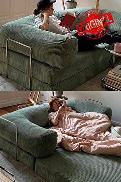 Dekoro YENY SOFA FİTİLLİ KADİFE, MODERN, PRATİK, YER YATAĞI, DAYANIKLI, BONDEX SÜNGER, ÖZEL ÖLÇÜ İMKANI