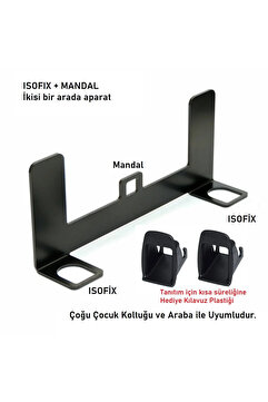 Brk Robotics Design Brk Isofix Bebek Oto Koltuğu Aparatı Metal Braketi Her Araca Uygun "hediye Kılavuz Plastiği"