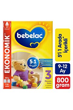 Bebelac 3 Devam Sütü 9-12 Ay 800 Gr