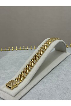 XUPING JEWELRY 18K halkalı taş detaylı gold bileklik paslanmaz kararmaz