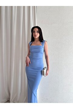 candybia Kadın Maxi Elbise - Bebe Mavi