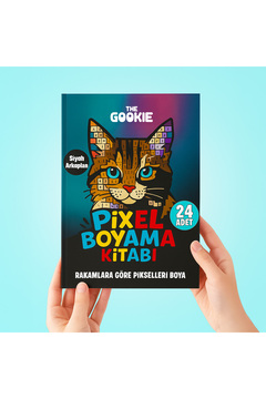 The Gookie Piksel Mozaik Boyama Kitabı, Sayılarla Kodlamalı Boya Kitabı 24 Farklı Figür 50 Sayfa