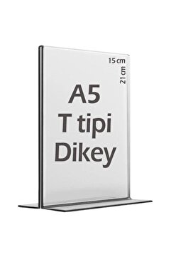 Bestekran A5 T Tipi 15x21 Dikey Föylük Menü Şeffaf Pleksi Fiyat Listesi Etiketli Broşürlü Fotoğraflı