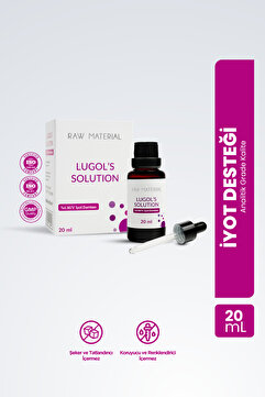 Raw Material Lugol's Solution %5 Damla 20 ml | %5 İyot & %10 Potasyum İyodür |