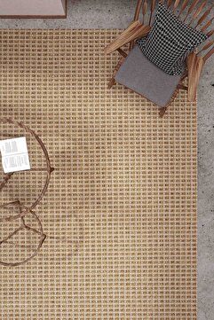 Cool Halı Milano 667 Kahve Hasır Dokulu Halı Kilim Salon Mutfak Koridor Kesme Yolluk Dokuma Makine Halısı