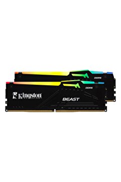 Kingston Beast RGB KF556C36BBEAK2/32TR 32GB (2x16GB) DDR5 5600MHz CL36 Masaüstü Bellek