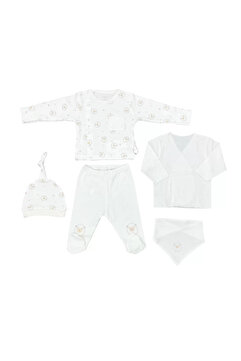Genel Markalar Andywawa Ac25560 Newborn Set Tinny Ships 5'li Hastane Çıkışı Ekru