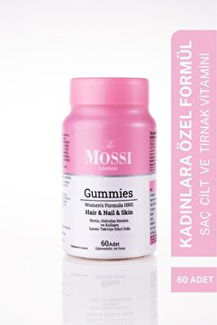 The Mossi London Kadın- Saç Tırnak Cilt - Vitamin Gummy – Keratin, Kolajen, Biotin, C D3 B12 E Vitamin