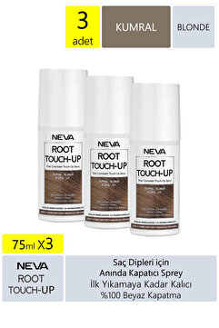 Root Touch-Up Neva Root Touch Up Kapatıcı Sprey 75 Ml Kumral 3 Adet