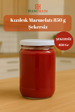 BİZİMHEKİM ŞİFA EVİ %100 Şekersiz Kızılcık Marmelatı 850g | Katkısız & Doğal Şifa Deposu