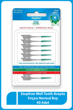 StopEver Well Tooth Arayüz Fırçası Normal Boy-40 Adet