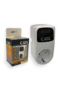 Cata CT-9187 Dijital Akım Korumalı Priz LED Ekranlı 4000W Voltaj Koruma 150-280V Aşırı Akım Gerilim