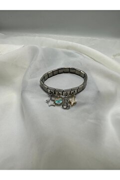 Lav Aksesuar 4'lü Charmlı italyan charm şans bileklik 9 mm çelik paslanmaz çelik set halinde Italian bracelet