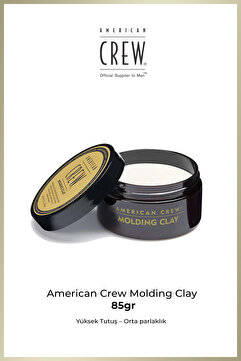 American Crew Molding Clay 85 g – Güçlü Tutuş & Mat Görünüm – Erkek Saç Şekillendirme Kil Wax