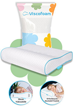Viscofoam Boyun Destekli Ortopedik Yastık Visco Yastık - 57x37x10-7cm