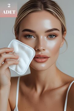 Salvia Dione 2'li Yıkanabilir Makyaj Temizleme Pamuğu - Çift Yüz Makyaj Temizleme Mendili - Makyaj Temizleme Pedi