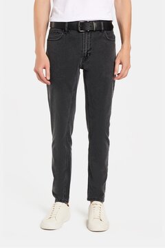 Tudors Erkek Regular Fit Yıkamalı Taşlamalı Esnek Kot Düz Paça Tapered Gri Jean Pantolon