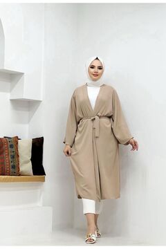 CNG MODA Büyük Beden Kuşaklı Aerbin Spor Kimono