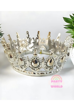 party world Pasta Tacı – Lüks Mika(SERT PLASTİK) – Gümüş Renk