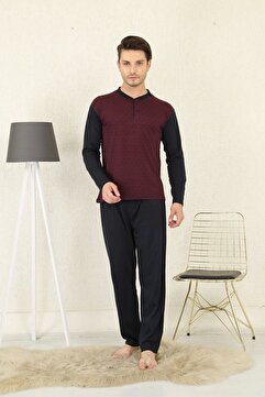 Rimoli %100 Pamuklu Süprem Jakarlı Erkek Pijama Takımı 1045