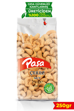 Paşa Kuruyemiş Kavrulmuş Kaju 250 gr (Tuzlu Kaju Fıstığı)