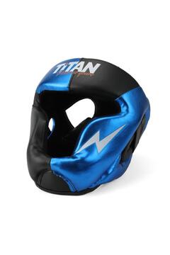 Titan Sport Yüz Korumalı Boks Kaskı , Mavi-Siyah Model