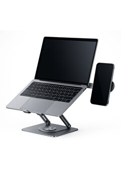 Fibaks Alüminyum Katlanır 40kg Kapasite 360° Laptop iPad Macbook Tablet Standı & Magsafe Telefon Tutucu