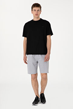 U.S. Polo Assn. Erkek Gri Melanj Örme Şort 50307289-VR086
