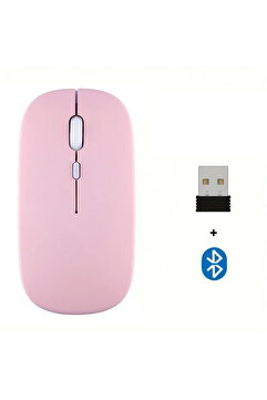 m.tk moveteck Tablet Telefon Laptop Windows Uyumlu Kablosuz Şarjlı Slim Renkli Bluetooth Mouse Fare