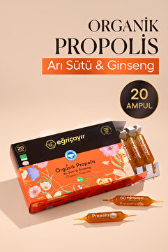 Eğriçayır Organik Propolis Ampülü (ARI SÜTÜ & GİNSENG ILAVELİ) 20 Ampül